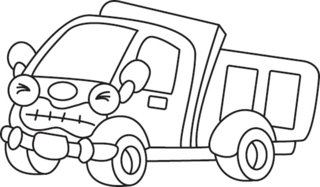 Camion 02 - Coloriages véhicule - Coloriages - 10doigts.fr